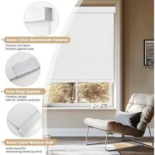 Local Delivery - Linen Roller Blinds Shades For Indoor Windows Pull Down Cordless Blackout Black Out Window Shade 20 Inch Blinds For Home Beige - White - View 3