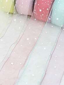 (5 Yards/Roll) 5cm Organza Ribbon For Gift Wrapping, Cake Baking Packaging, Bow Making, Gift&Flower Packaging, Wedding Decorations, DIY Projects, Hair Accessories, Brooches, Clothing Accessories - Flesh Pink - View 5