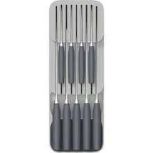 DrawerStore Knife Organizer Holds Up To 9 Knives Kitchen Organization Drawer Storage Compact GreyW10 - Gray - 查看 2