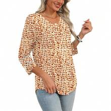 XIEERDUO 3/4 Length Sleeve Womens Tops Dressy Casual Blouses For Women 2025  V Neck T Shirts Summer Clothes - Z 橘子點 - 查看 4