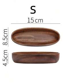 优雅的相思木椭圆形托盘 - 微波炉，多用途，用于沙拉、甜点、水果、坚果和小吃，抛光表面 - 非常适合厨房装饰和桌面展示，圣诞节 - 1件 - 查看 14