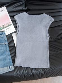 RUIWY 女式合身 U 领无袖针织吊带背心