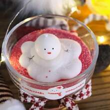 1 pieza Molde de vela de muñeco de nieve que se derrite para Navidad, molde de silicona para manualidades, yeso, resina, jabón hecho a mano