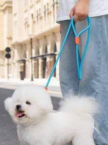 Laisse pour chien de compagnie, corde de traction amortissante en forme de P pour petits chiens/chiots, accessoire de promenade pour animaux de compagnie