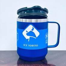 Termo para Café de Doble de Acero Inoxidable 400ml, Termo Taza Térmica para Café con Tapa Hermética y Pajita Telescópica, Taza Termica Frio y Caliente Portátil Vaso Viaje para Café, Té y Agua(Azul) - Azul - Ver 2