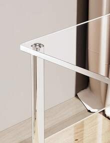 Acrylic Side Table Clear 3-Tier End Table For Living Room, Office, Hallway, Bedroom Small Bedside Table (8mm Thick Shelves) - Multicolor - View 8