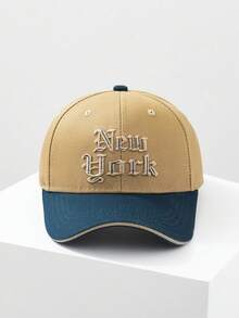 1 件男女通用撞色“NEW YORK”刺绣棒球帽，适合户外运动和活动 - 彩色 - 查看 16