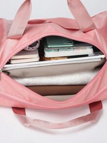 1pc Large Capacity Training Bag Travel Bag With Dry-Wet Separation, Shoe Compartment, Shoulder Strap And Hand Carry Suitable For Camping, Traveling, Sports, Fitness