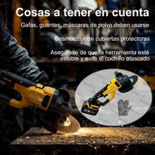 Mini Esmeriladora Amoladora Inalámbrica Pulidora 110v - Amarillo - Ver 2