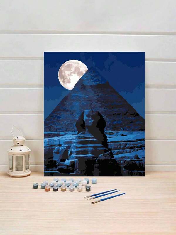 1 Set Sphinx Themed DIY Digital Oil Painting Kit, Artistic Craft For Adults, Unframed Art Painting Set For Bedroom Decor And Wall Art, Simple And Fun Painting Approach Without Painting Foundation, Fulfill Your Artist Dream, Immerse Yourself In The Colorful World, Every Stroke Is Self-Expression, Add Romantic Flair To Life, Best Gift For Family And Friends, Holiday Gift 16"X20"