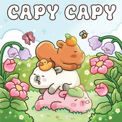 1pc CAPY CAPY | Puzzle & Stress Relief | Adult Coloring Book | Includes Various Relaxing Scenes, Such As Small Animals Sleeping In Different Places | Simple Patterns, Clear Lines, Suitable For Stationery, School Supplies, Ideal Gift For Girls, Valentine's Day, New Year