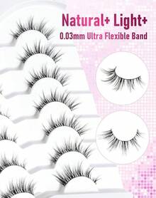 Natural Eyelashes Short Wispy False Lashes C Curl HP-70