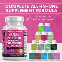 Clean Nutraceuticals Women's Vaginal Probiotics – 20 Billion CFU With Cranberry, D-Mannose & Prebiotics | PH Balance, Odor & UTI Support | Feminine Health & Vaginal Flora Defense | 60 Capsules (Pack Of 3) - 3 Bottles - 查看 5