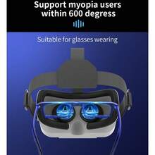 Gafas de realidad virtual YIYI VR Headset 3D, Cascos VR Gafas VR para TV, películas y videojuegos compatibles con iOS, Android y soporta dispositivos de 4.7-7.2 pulgadas - Blanco - Multicolor - Ver 7