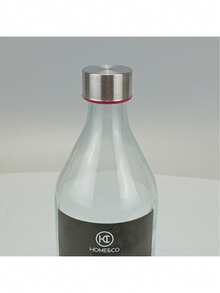 HOME&CO GLASS JUICE WATER MILK BOTTLE 1 LITER 25x9x9cm WITH LID - 無色 - 查看 7