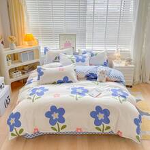 Fabric Decorating Kits - The Gentle Language Of Flowers - Blue [suitable for Sleeping Naked] - View 1