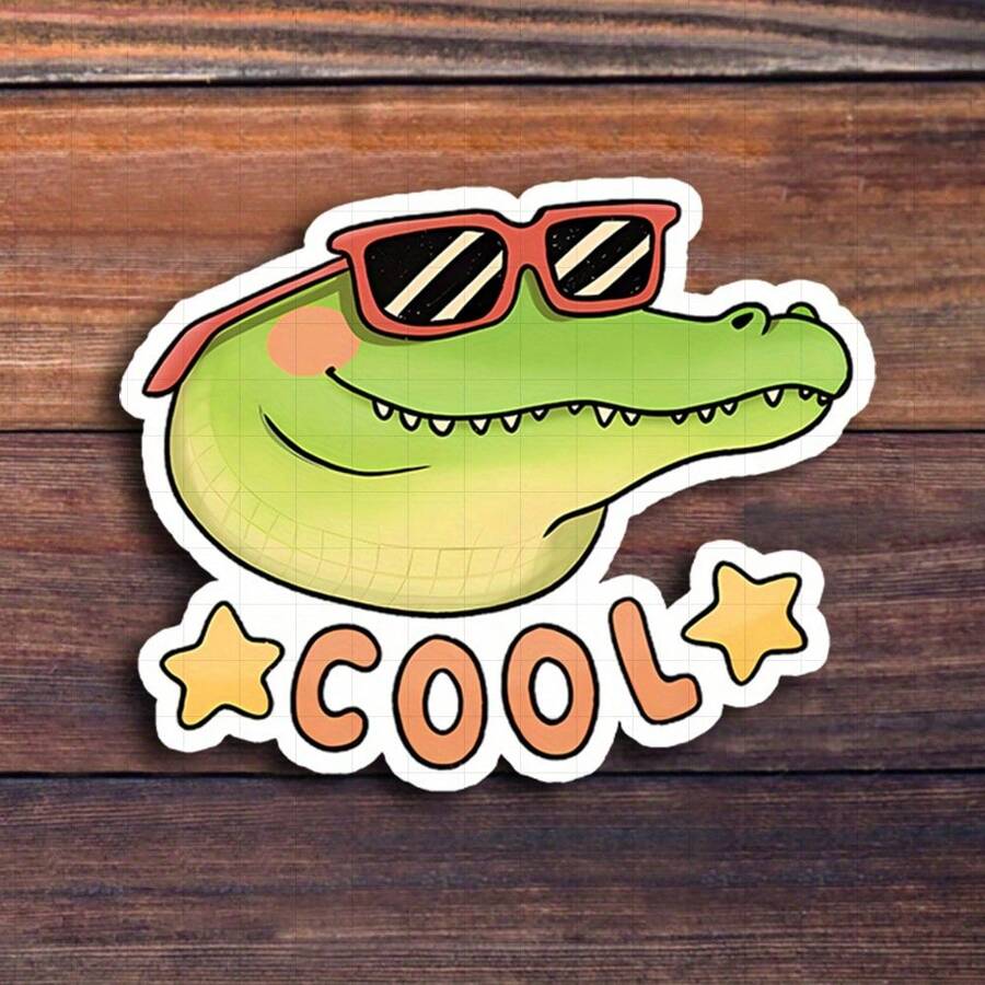 3inch "Cool Alligator Sticker. Perfect For Adding A Stylish Touch To Your Decor! Use It On Laptops, In Your Room, Or During Casual Hangouts. Great For Animal Lovers, Students, And Anyone Who Enjoys Unique Designs. Categories: Cute Stickers, Animal Art, Lifestyle Designs, Playful Quotes. This Sticker Showcases Your Love For Cool Creatures, Making It A Delightful Accessory For Your Everyday Life."