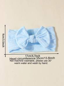 14pcs Candy-Colored Soft Nylon Bow Headbands Set For 0-2 Years Old Baby Love Valentine - Multicolor - View 2