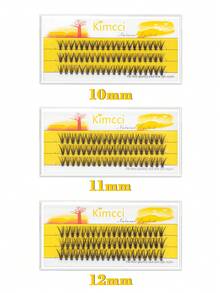 KIMCCI 20D 平头貂皮睫毛 8-15mm 自然浓密 30 片/束 丝绸般柔软黑色睫毛 睫毛簇、睫毛簇、单根睫毛、睫毛、假睫毛 - 黑色 - 查看 5