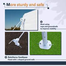 20x20 FT Party Tent With 2 Storage Bags & Removable Sidewalls, Outdoor Canopy Gazebo For Carport Camping Garden Wedding BBQ Commercial - 29 x 21 FT - View 6