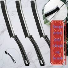 Cepillo de limpieza con mango largo, cepillo de cerdas duras, cepillo multifuncional para grietas, cepillo para ventanas y puertas, cepillo delgado para detalles, cepillo para el polvo, cepillo sin puntos ciegos, artículos de limpieza, herramienta de limpieza, útiles escolares