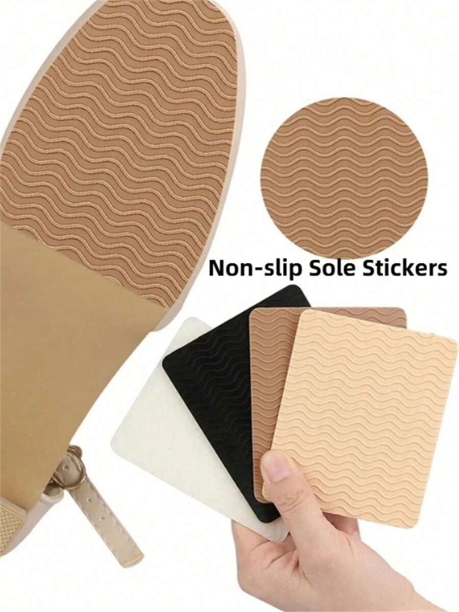 Shoe Soles Anti-Slip Stickers Forefoot Wear-Resistant Non-Slip Pads Self-Adhesive Shock-Absorbing Sole Protection Stickers 1pc - Khaki - View 1