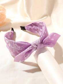 女士布艺发带，宽结佩斯利印花发带，单件装，可爱发带，波西米亚风格，适合日常休闲、海滩度假及户外活动、夏季假期，沙滩配饰，发饰，发箍，发圈，女士头饰 - 彩色 - 查看 12