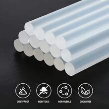 Set de 10 piezas de barras de pegamento termofusible de alta transparencia y viscosidad de EVA, adecuadas para reparación de abolladuras de auto, manualidades DIY, relleno de grietas, fortalecimiento de ganchos, colores y estilos aleatorios, compatibles con pistolas de pegamento de 1-10W