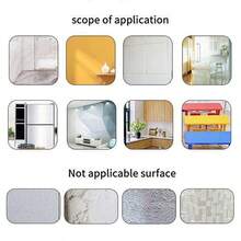 6pcs 1m/39.37in DIY Ceiling Edge Mirror Strip Self-Adhesive Acrylic Art Wall Tile Stickers Decor 3D Wall Stickers Decoration TV Background - Multicolor - View 12