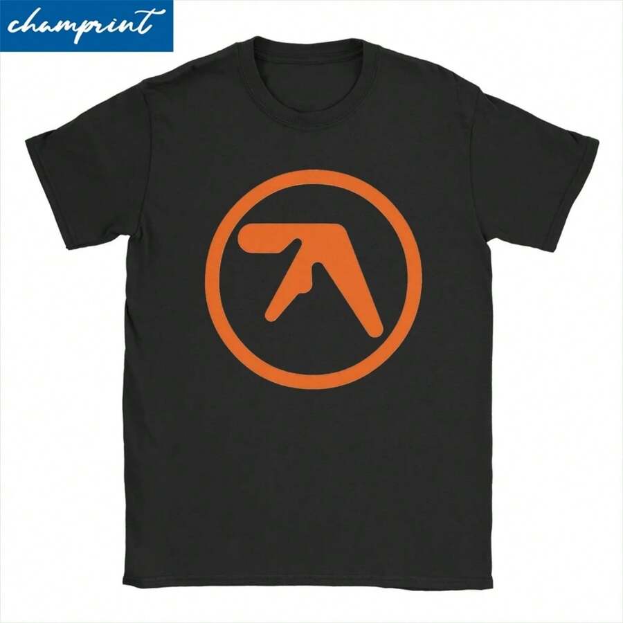 Men Women T-Shirts Aphex Twin Obscurities Mix Part II Logo Crazy 100% Cotton Tee Shirt Aphex Twin T Shirts Clothes Gift Idea - 黑色 - 查看 1