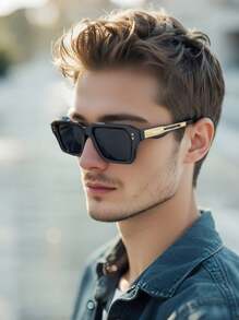 SeeBand Gafas de moda con montura cuadrada rectangular para hombres y mujeres, gafas de diseñador con estilo retro de los 90