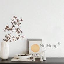 NetHong 10M Thicken Self Adhesive Thermal Insulation Wallpaper Linen Plain Wall Sticker - White - View 6