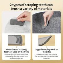 1pc Car Interior Hair Cleaning Brush, Portable Pet Hair Remover Tool, Reusable Pet Hair Removal Brush For Clothes, Seat Covers, And Upholstery Easy Clean Lint Roller