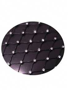 1 件闪亮水钻性感渔网短款上衣 - 网眼镂空背心，适合派对、舞会、海滩遮盖、俱乐部和休闲装、透明胸衣衬衫、双面、耐用、夜总会装