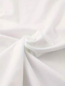 1pc Figuras Casual Tela tricotada Ninguno Camiseta Calle estaciones de primavera y otoño - Blanco - Ver 6