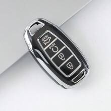 Key Fob Cover - Durable TPU Case For Elantra GT, For Kona, For Palisade, For Venue, For Veloster - 4-Button Design Car Key Accessory - Single Pack - View 4