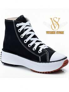 Women's Taylor Tractor Boot High Top Sneakers (Boots) Women's 34 To 39 - 黑與白 - 查看 2