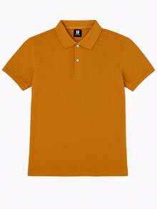 Men's Polo Shirt Comfortable Outdoor Sports - Golf Style Tennis Summer Regular Fit Embroidery - 奶油色 - 查看 1