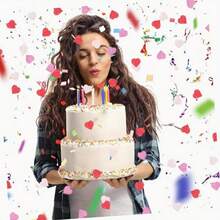 500pcs Romantic Pink Heart Shaped Flower Petals, Suitable For Valentine's Day, Wedding, Anniversary, Birthday, Graduation Ceremony And Bridal Party - Multicolor - View 10