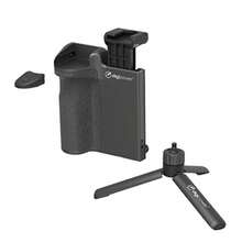 DigiPower Pocket Grip Stabilizer With Wireless Shutter Remote TableTop Mini Tripod For Mobile Phone Works With IPhones Android Smartphones For Filming    Videos - Black - View 1