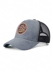 1 pieza Gorra de béisbol tipo snapback de estilo fashionable unisex con protección solar ajustable para uso al aire libre, fiesta en la playa, casual, mezcla de poliéster, color degradado, primavera, verano, otoño