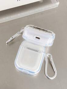复古音乐磁带蓝牙耳机盒，WALKMAN Element耳机盒，Y2K风格，透明耳机盒，带1个耳机盒挂钩，兼容耳机