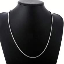 40-75cm 925 Sterling Silver 1MM/2MM/3MM Solid Snake Chain Necklace For Women Men Fashion Jewelry For Pendant DIY
