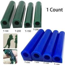 1 Count Blue/Green Sculpturing Wax Ring Tube Round Tube Ring Perforated Wax, Hard Modelling Wax For Jewellery Mould Sets - Polishing Wax - View 1