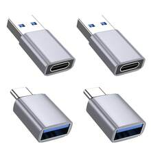 USB 转 USB-C 适配器 6 件装，[3 个 Type-C 母头转公头充电器转换器] 和 [3 个 USB-C 公头转 USB 母头] 兼容 17/16/15 Pro Max/15 Plus/14/13/12 和 Galaxy S24/S23/S22/S21 - 彩色 - 查看 12
