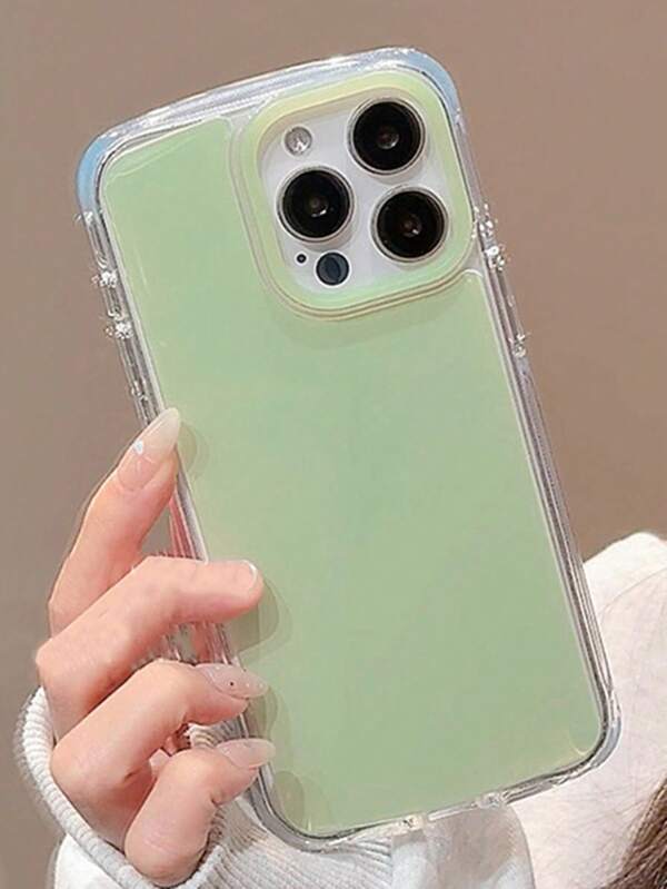 Macaron Color Jelly Candy Color Phone Case Compatible With IPhone 16 15 14 13 Pro Max Solid Color Glossy Protection Soft Bumper Cover