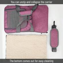 Transportín para mascotas, color rosa, transportín blando para gatos y perros, bolsa para viajar - Rosa Fucsia - Ver 6