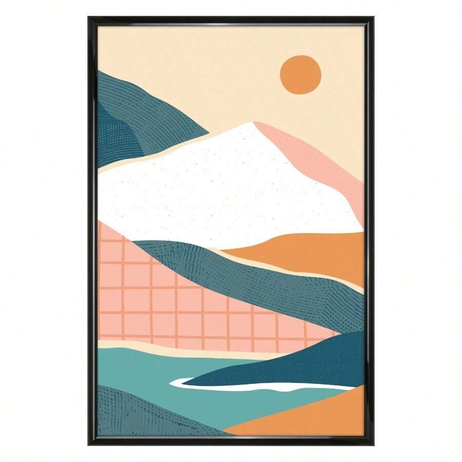 22x34 Rounded Black Poster Picture Frame - Black - View 1