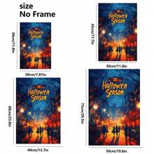 1 Piece,Featuring Halloween And Portrait Design, Modern Frameless Art Decoration Painting, Printed Posters Mural, Waterproof Canvas,Suitable For Home, Office, Bedroom, Living Room, Study, Bathroom, Bar, Wall Arts And Home Decoration, Is An Ideal Holiday Gift