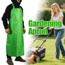 1 Stück grüne Garten-Mähschürze mit Vollschutz und Taschen - atmungsaktive Schutzschürze für Rasenpflege, Gartenarbeit und Landschaftsgestaltung, verstellbare Träger und große Taschen, unisex Outdoor-Bekleidung, funktionelle Gartenbekleidung